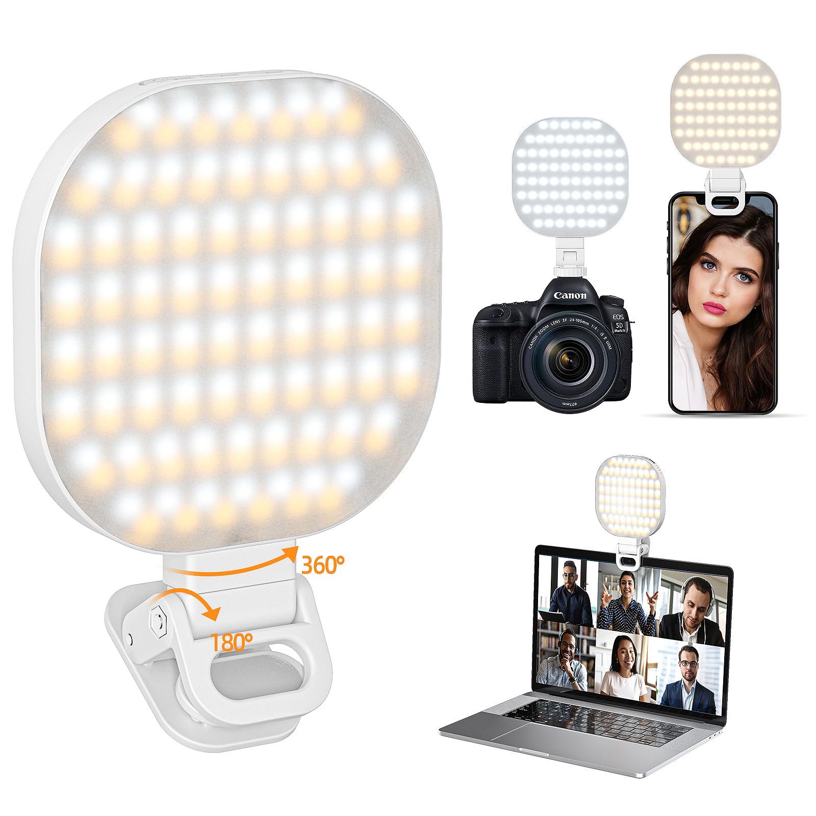ZORBES 142 LED Phone Light, 2000Mah Rechargeable Selfie Light ZORBES 142 LED Phone Light, 2000Mah Rechargeable Selfie Light